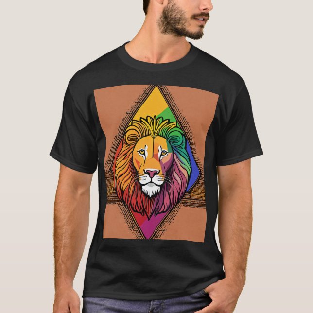 Camiseta "O Espírito do Selvagem: Lion T-Shirt" (Frente)
