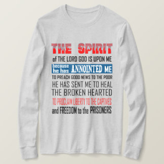Camiseta O Espírito Do Senhor Deus É Sobre Mim Cristão