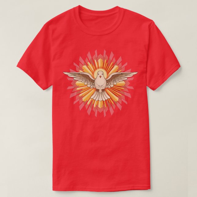 Camiseta O Espírito Santo como pomba (Frente do Design)