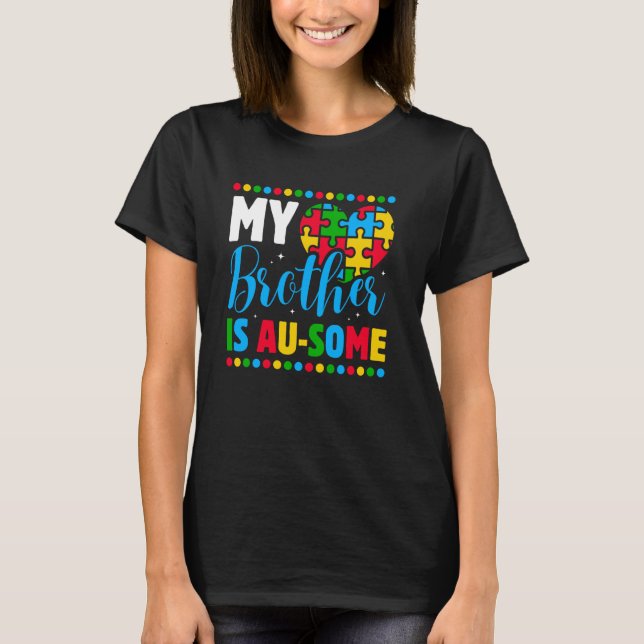 Camiseta O Esquadrão de Sensibilização Autismo Suporta Incr (Frente)