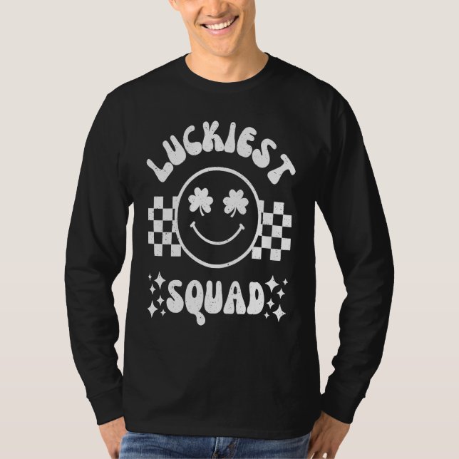 Camiseta O Esquadrão Mais Sortudo Deixa-Se Sentir-Se Com A  (Frente)