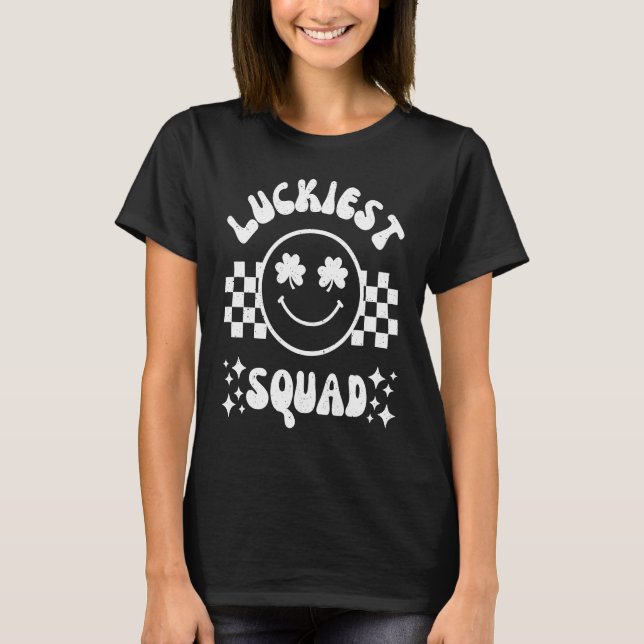 Camiseta O Esquadrão Mais Sortudo Deixa-Se Sentir-Se Com A  (Frente)