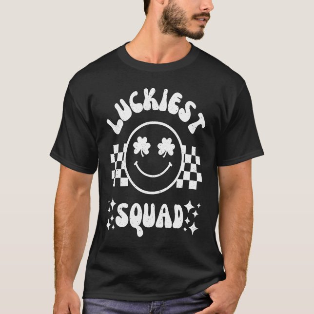 Camiseta O Esquadrão Mais Sortudo Deixa-Se Sentir-Se Com A  (Frente)
