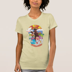 Camiseta O Esquadrão Suicida   Flores de Pacificador e Sol