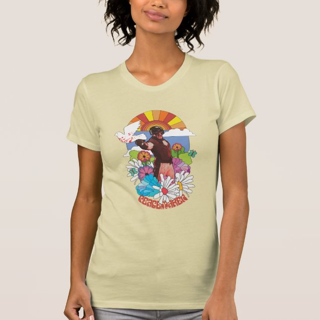 Camiseta O Esquadrão Suicida | Flores de Pacificador e Sol (Frente)