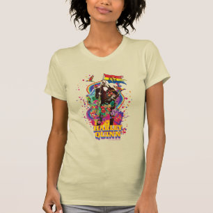 Camiseta O Esquadrão Suicida   Harley Quinn Flowers & Rain