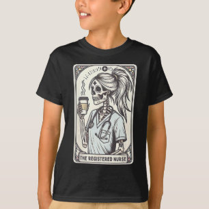 Camiseta O Esqueleto Da Placa De Enfermeiro Registrado Rn N