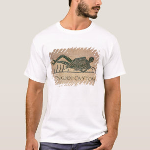 Camiseta O esqueleto de reclinação com o subtítulo 'sabe