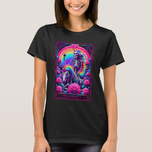 Camiseta O Esqueleto Do Cartão De Tarô De Horror De Audácia