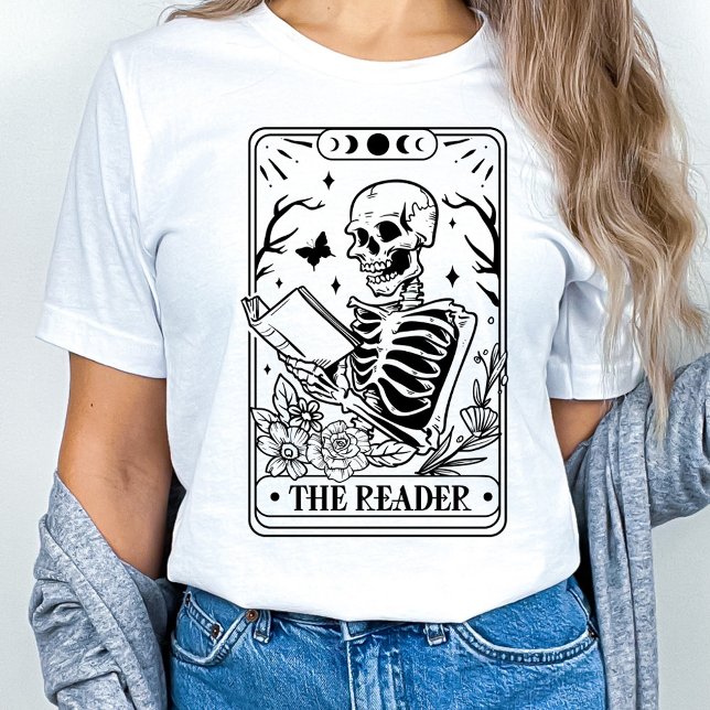 Camiseta O esqueleto do leitor Tarot (Criador carregado)