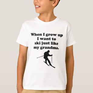 Camiseta O esqui gosta de minha avó