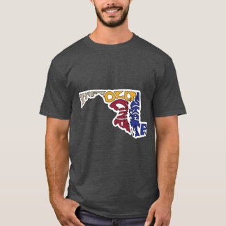 Camiseta O Estado da Linha Velha Maryland