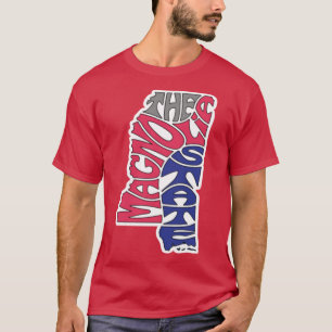 Camiseta O Estado da Magnólia Mississippi
