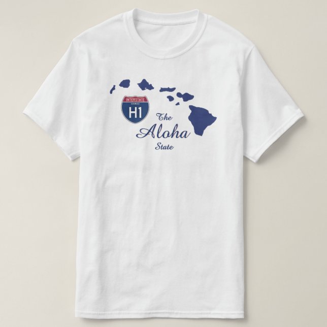 Camiseta - O Estado do Aloha (Frente do Design)