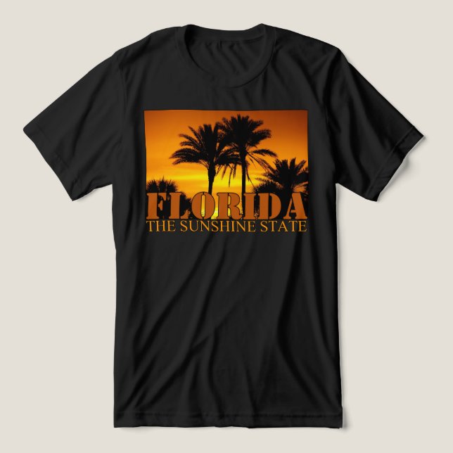 Camiseta O Estado do Sol - Flórida  (Design frontal)