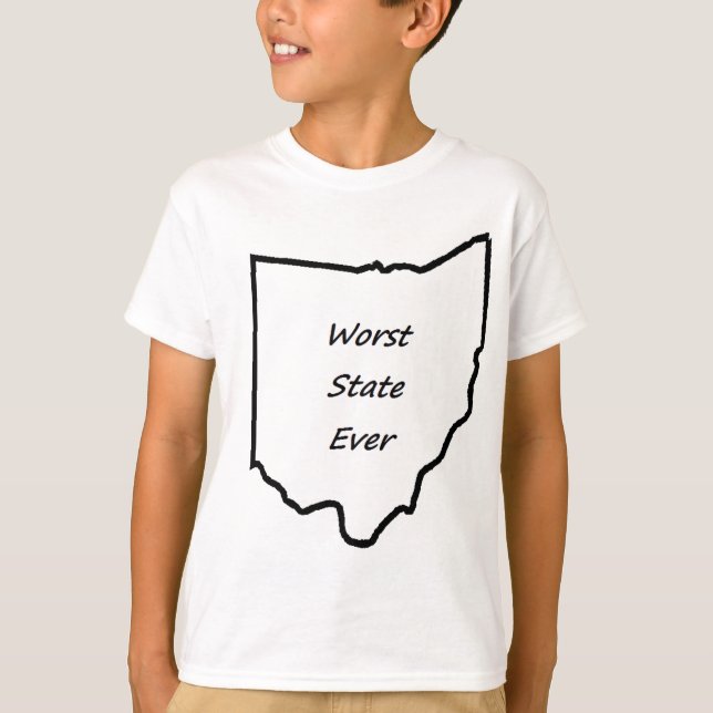 Camiseta O estado o mais mau de Ohio nunca (Frente)
