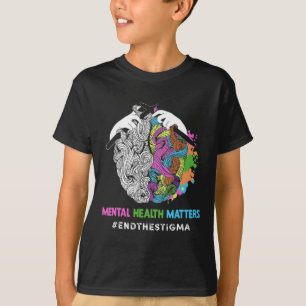 Camiseta O Estigma Problemas de Saúde Mental Sensibilização