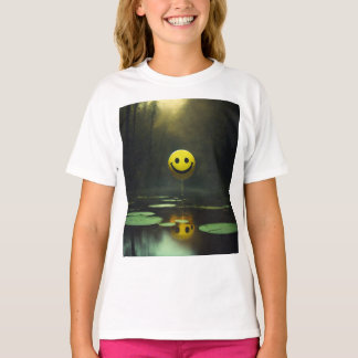 Camiseta O estilo do rosto sorridente