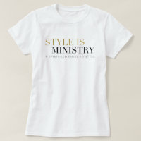 O estilo é Tshirt do ministério