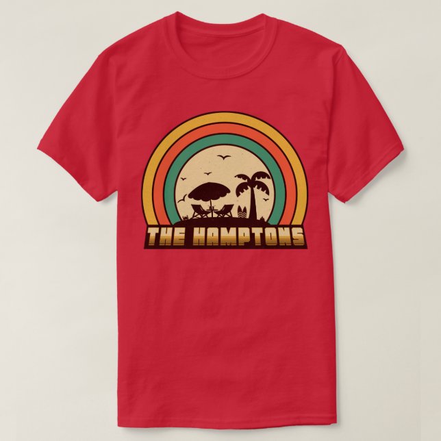 Camiseta O Estilo Ultramarino da Praia de Hamptons (Frente do Design)