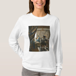 Camiseta O estúdio do artista, c.1665-66 (óleo em canvas)