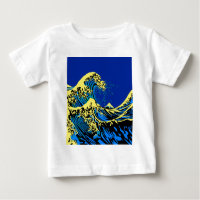 O Excelente Hokusai Wave em estilo Pop de arte azu