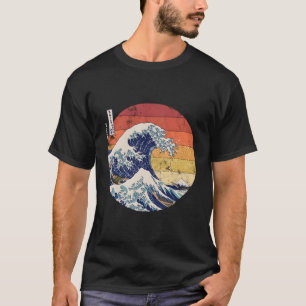 Camiseta O Excelente Wave Kanagawa Hokusai Japoneses Retro