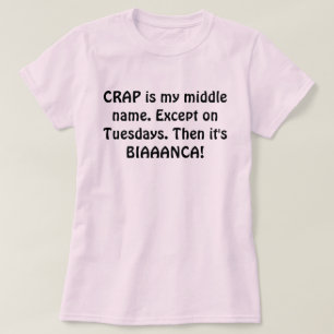 Camiseta O excremento é meu nome médio