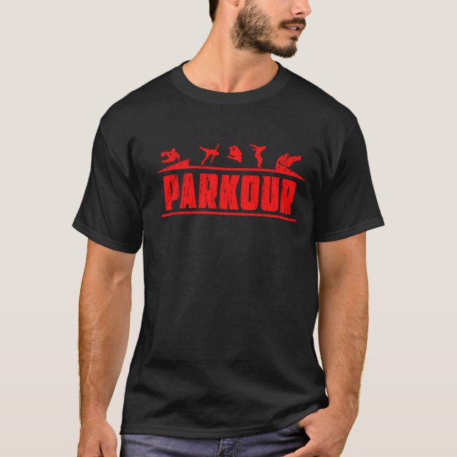 Camiseta O extremo do fugitivo de Parkour ostenta o (Frente)
