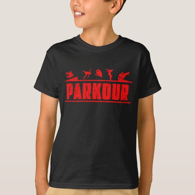 Camiseta O extremo do fugitivo de Parkour ostenta o (Frente)