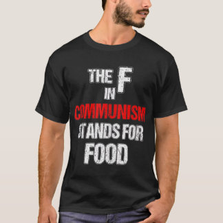 Camiseta O F No Comunismo Representa A Comida Vintage Anti 