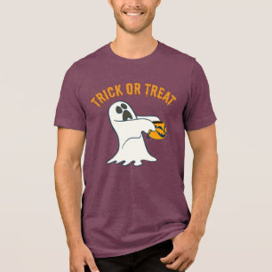 Camiseta O Fantasma Mais Fofo de Trick-or-Treat para o Hall