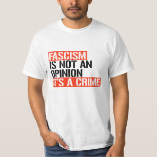 Camiseta O fascismo não é uma opinião