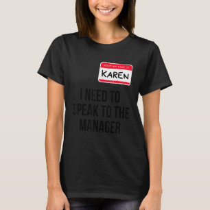 Camiseta O Fato De Karen Halloween Que Preciso Falar Com A 