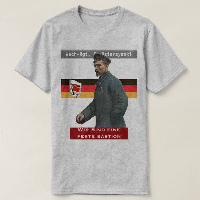 Camiseta O Felix Dzerzhinsky guarda o regimento (Frente do Design)