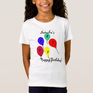 Camiseta O feliz aniversario do divertimento Balloons o