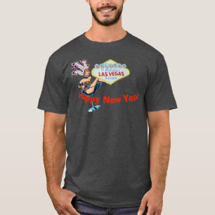 Camiseta O feliz ano novo de Las Vegas