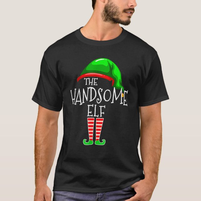 Camiseta O Feliz Elf Matching Family Group Natal H (Frente)