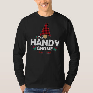 Camiseta O Feliz Gnomo Buffalo Xadrez Correspondendo Famíli