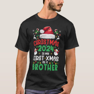 Camiseta O Feliz Natal De 2024 É O Meu Primeiro Natal Como