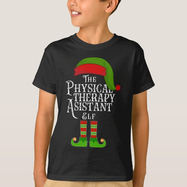 Camiseta O Feliz Natal Engraçado do Assistente de Terapia F (Frente)