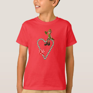 Camiseta O feriado bonito do Natal dos bastões de doces do