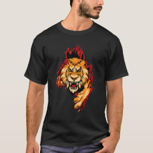Camiseta O Feroz Dentro do Leão Que Está Tentando Ir