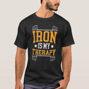 Camiseta O Ferro É Minha Terapia Esporte Fisiculturismo Tre