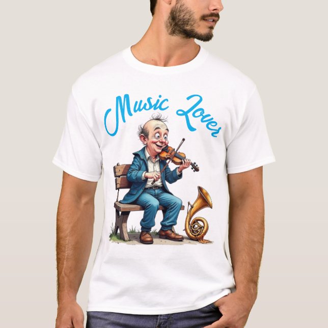 Camiseta O Fiddler Feliz & a Tuba Instável (Frente)