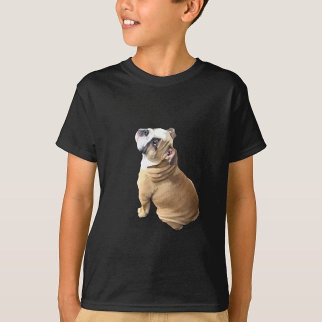 Camiseta O filhote de cachorro inglês do buldogue com (Frente)