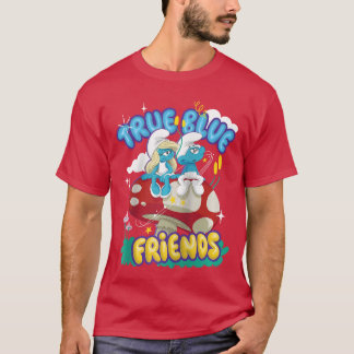 Camiseta O Filme dos Smurfsazul Amigos Smurfette e Sem 