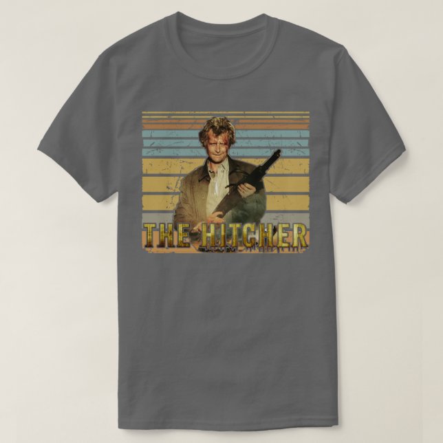 Camiseta O filme Retro Hitcher (Frente do Design)