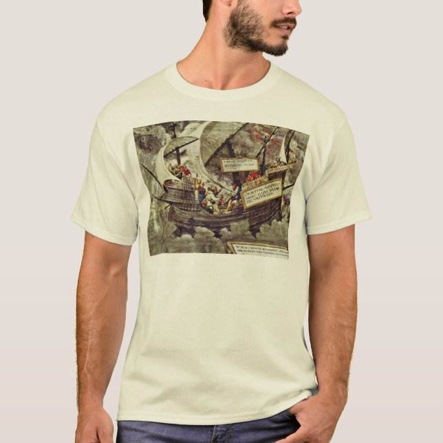 Camiseta O filósofo Pyrrho em mares tormentosos por (Frente)