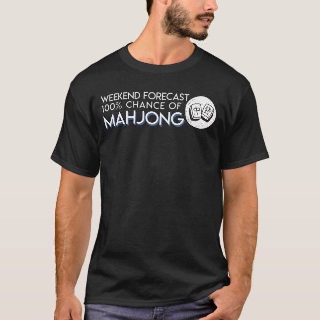 Camiseta O fim de semana previu a possibilidade 100 de (Frente)